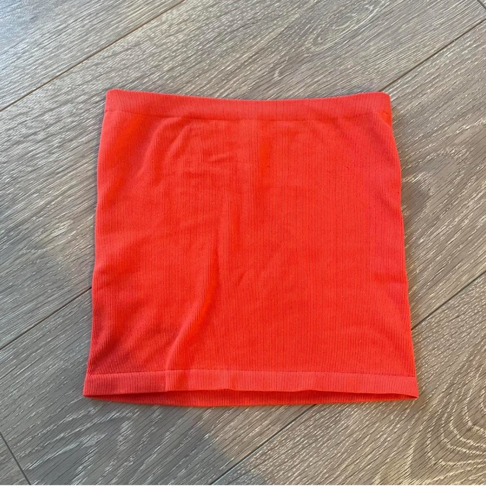 Urban Outfitters red ribbed tube top